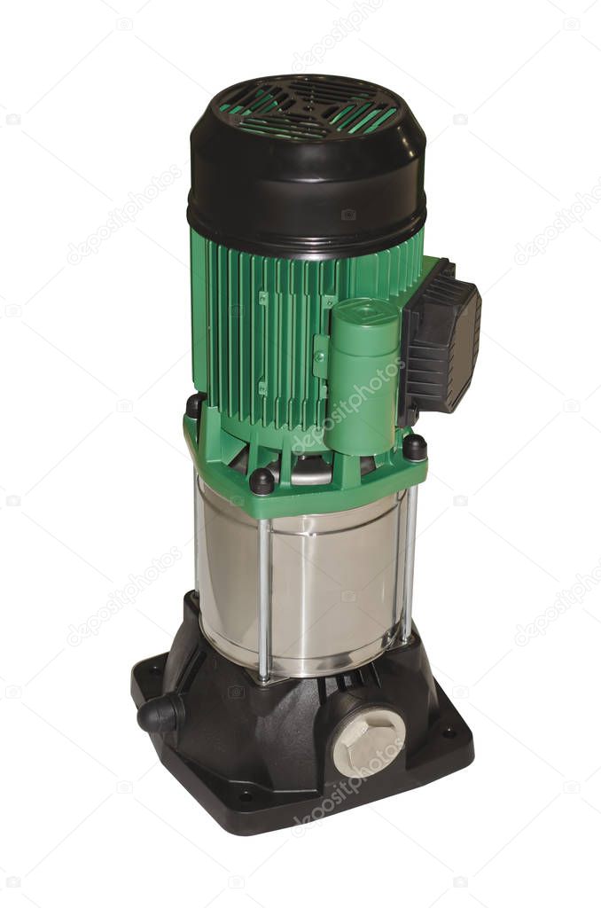Self-priming centrifugal pump isolated on a white background