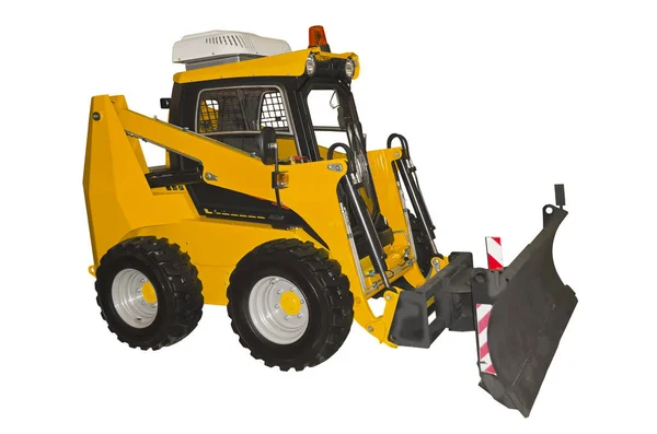 Skid Steer Loader Isolado Fundo Branco — Fotografia de Stock