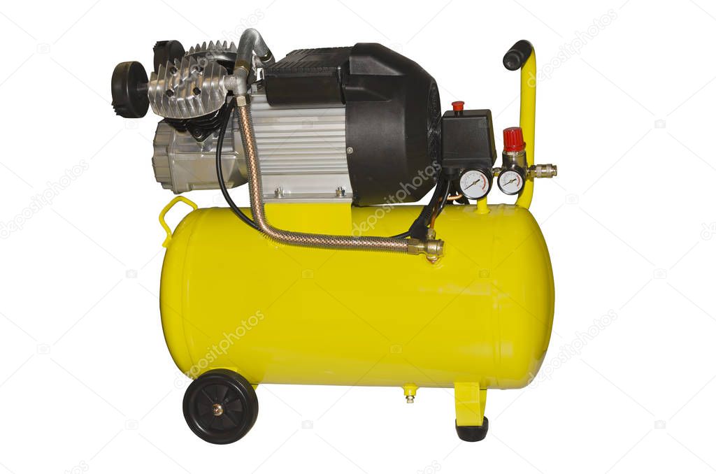 Air compressor isolated on a white background