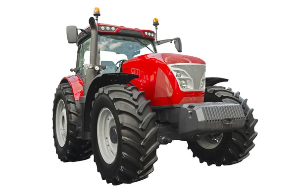 Tracteur Agricole Moderne Isolé Sur Fond Blanc — Photo