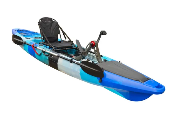 Modern Pedal Driven Kayak Isolated White Background — Stock Photo, Image