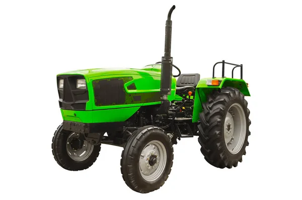 Malý Zemědělský Traktor Izolovaný Bílém Pozadí — Stock fotografie