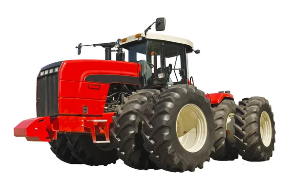 Large Modern Powerful Agricultural Tractor Isolated White Background — Stock Photo, Image