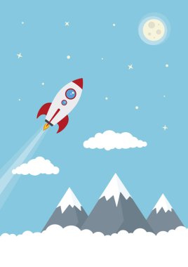 Aya başlatılması bir uzay roketi