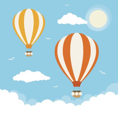 sıcak hava balonları bulutlar