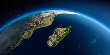 Detaylı toprak. Afrika ve Madagaskar