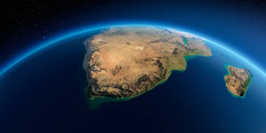 Detaylı toprak. Güney Afrika