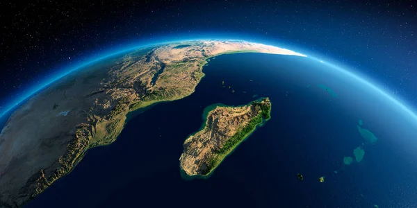 Detailed Earth. Africa and Madagascar — Stock Photo, Image