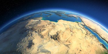 Ayrıntılı Dünya. Kuzey Afrika. Libya ve Akdeniz