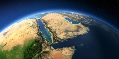 Highly detailed Earth. Saudi Arabia clipart