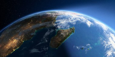 Detaylı toprak. Afrika ve Madagaskar