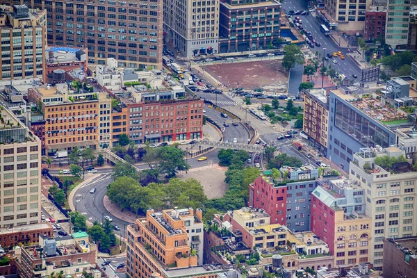 मॅनहॅटन न्यूयॉर्क शहर हवाई दृश्य — स्टॉक फोटो, इमेज