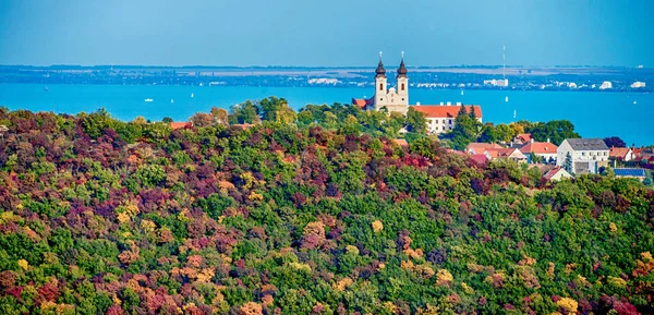 Vue aérienne de Tihany au lac Balaton — Photo