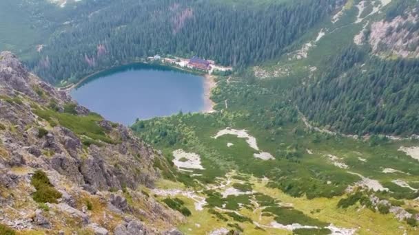 Poprad lake in Slowakije — Stockvideo