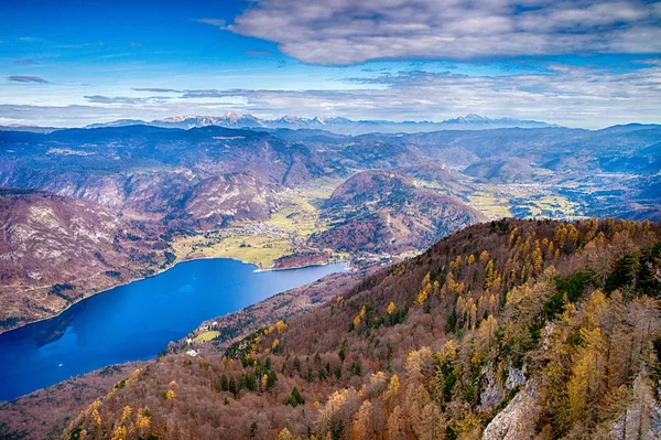 Bohinjsjön i nationalparken Triglav, Slovenien — Stockfoto