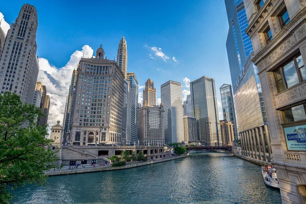 Centro da cidade de Chicago, nos Estados Unidos — Fotografia de Stock