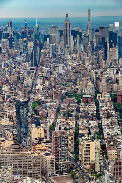 Luchtfoto van Manhattann New York City. — Stockfoto