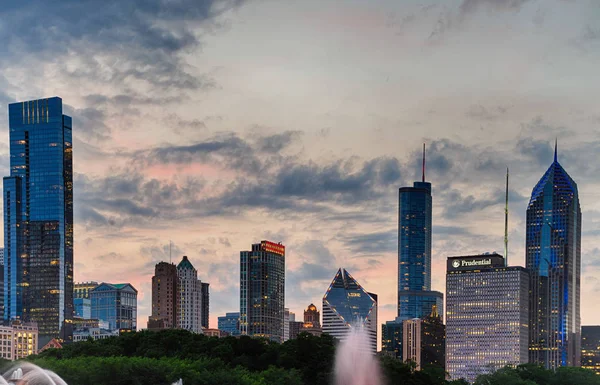 Vista de downton, Chicago — Fotografia de Stock