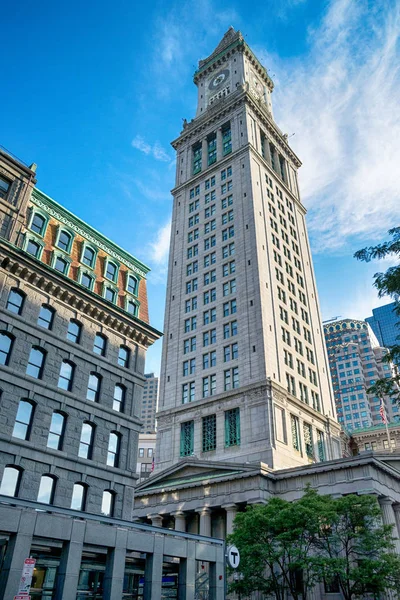 La famosa Boston Custom House en los Estados Unidos — Foto de Stock