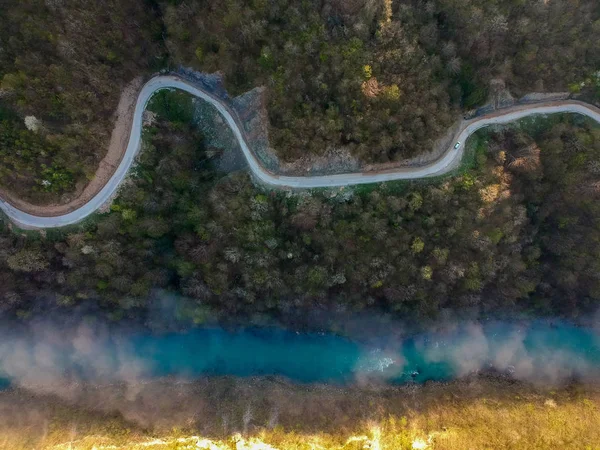 보스니아 헤르체고비나 에서 드라나 강의 공중 보기 — 스톡 사진