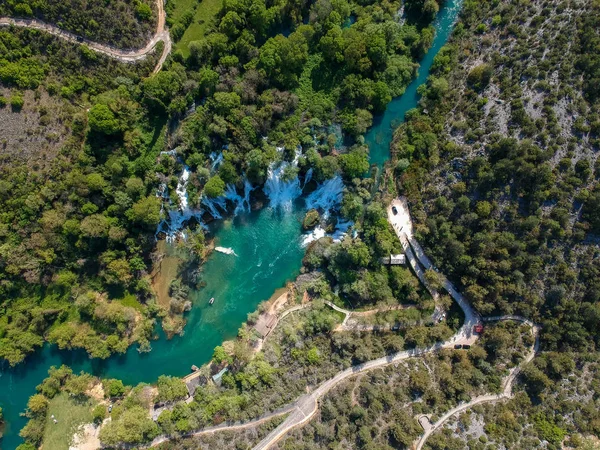 Водопады Кравицы на реке Трабизат в Боснии и Герцеговине — стоковое фото