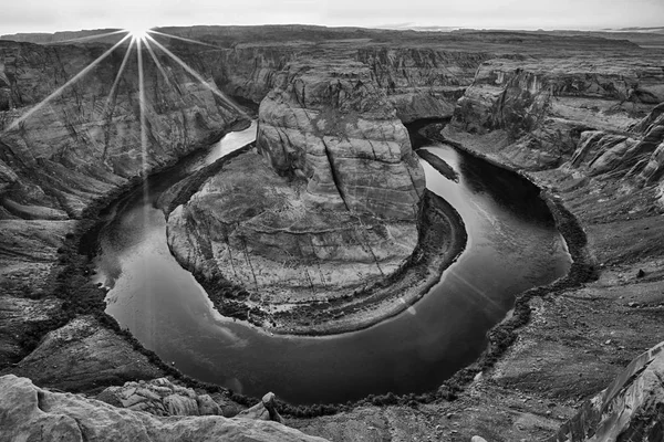 Horseshoe Bend Canyon i rzeka Kolorado w Page, Arizona, Stany Zjednoczone — Zdjęcie stockowe