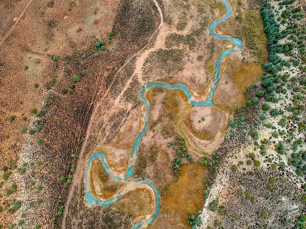 Aerial View av Sevier floden i Utah, Usa — Stockfoto