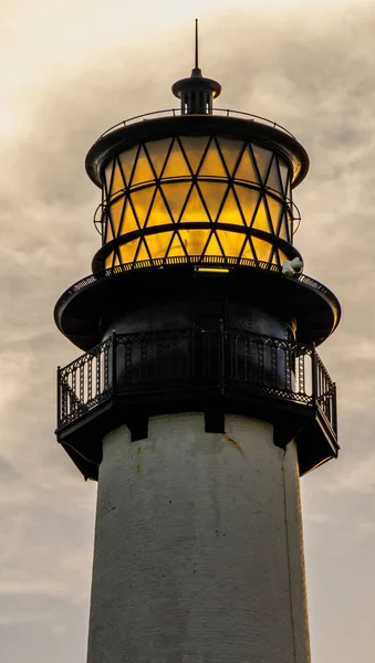 Cape Florida Phare et lanterne dans Bill Baggs State Park à, Floride — Photo