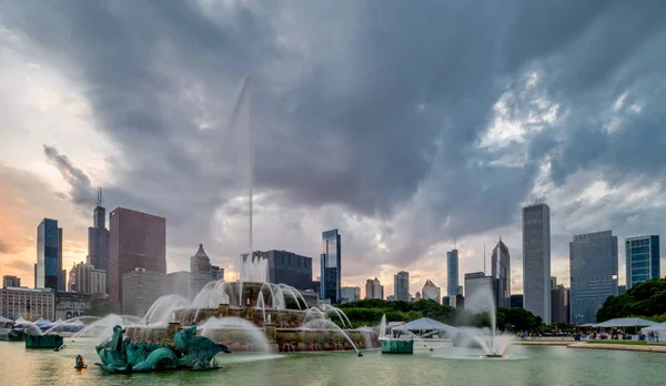 Fuente de Buckingham en Grant Park, Chicago — Foto de Stock