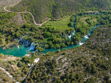 Kravica waterfalls on the Trebizat River in Bosnia and Herzegovina clipart