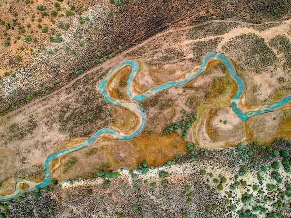 Vista aérea del río Sevier en Utah, EE.UU. — Foto de Stock