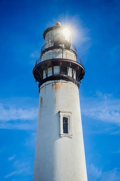 Widok lotniczy Pigeon Point Lighthouse w Kalifornii, USA — Zdjęcie stockowe