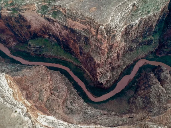 Vue Aérienne des Gorges De La Petite Rivière Colorado Arizonas — Photo