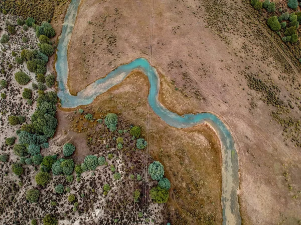 Вид с воздуха на реку Севье в штате Юта, США — стоковое фото