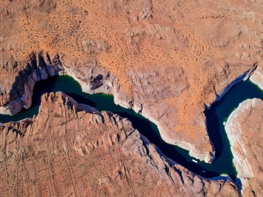 Aerial view of Lake Powell within Glen Canyon National Park clipart