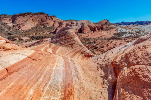 Formações rochosas em Valley of Fire State Park, Nevada — Fotografia de Stock