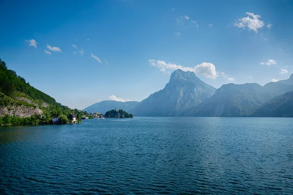 Johannesberg Şapeli, Traunkirchen ve Traunsee Gölü, Salzkammergut, Avusturya — Stok fotoğraf