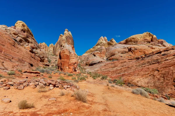 Felsformationen im Tal des Fire State Park, Nevada USA — Stockfoto