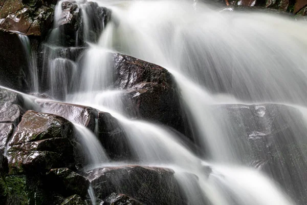 Small waterfall in the forest at autumn — Stock Photo, Image