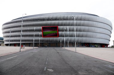 The legendary San Mames stadium of Athletic Bilbao football team, Bilbao city, Basque Country, Spain. 9th of September 2019 clipart