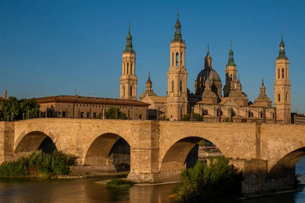 Basilica of Our Lady of Pillar in Zaragoza, Spain, Europe — Stock Photo, Image
