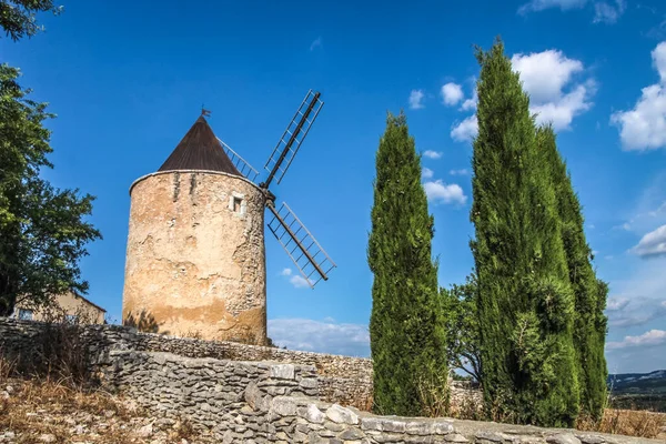 Gamla Väderkvarnen Saint Saturnin Les Apt Provence Frankrike — Stockfoto