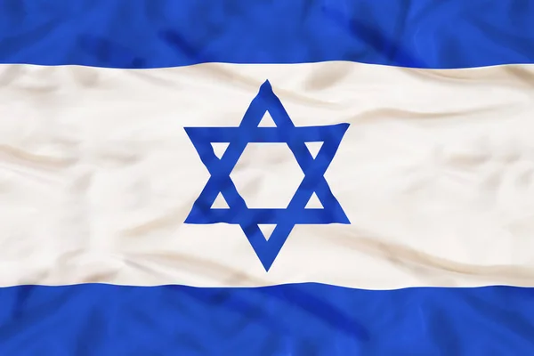 Israel País Independente Estado Bandeira Nacional Banner Close Com Acenando — Fotografia de Stock