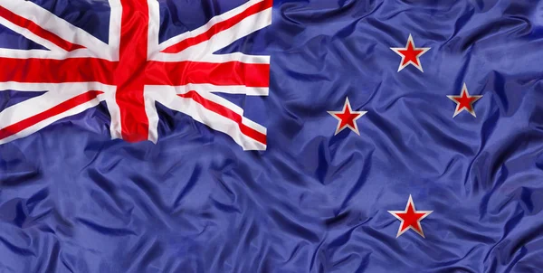 Avustralya Ülke Bağımsız Devlet Ulusal Bayrak Sallayarak Kumaş Dokusu Ile — Stok fotoğraf