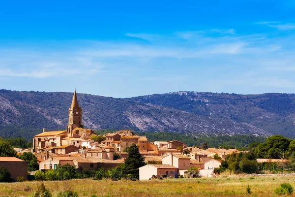 Vue Village Capendu Avec Église Villes Dans Département Aude Région — Photo