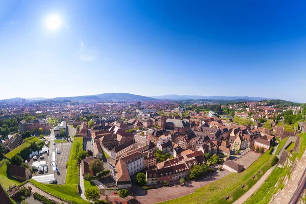 Vista Panoramica Della Città Medievale Belfort Nella Giornata Sole Francia — Foto Stock
