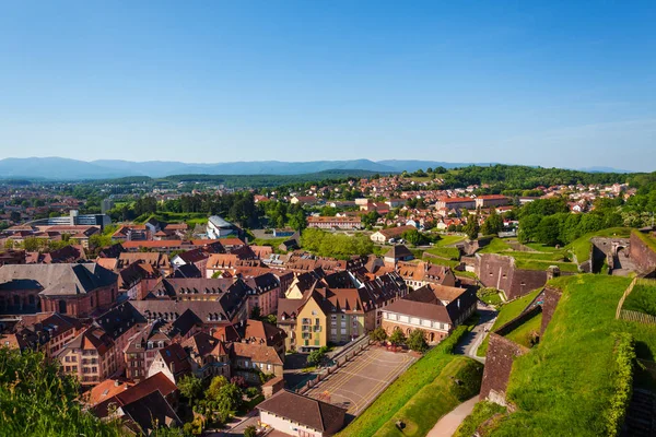 Vacker Utsikt Över Belfort Gamla Stan Sedd Från Vauban Citadel — Stockfoto