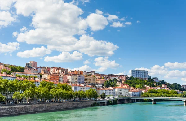 Krásný Pohled Lyon Lattre Tassigny Silničního Mostu Přes Řeku Rhone — Stock fotografie