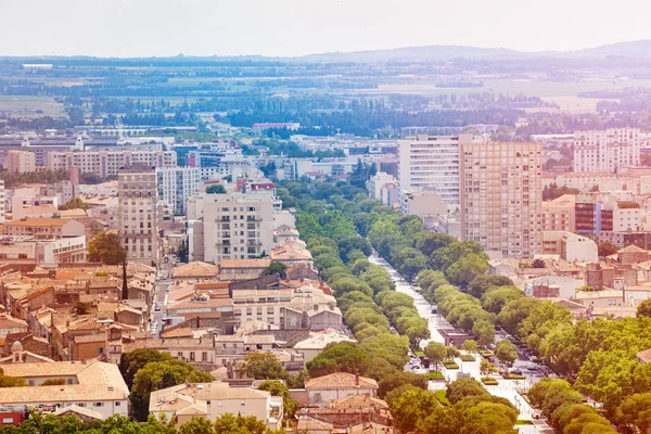 Panorama Avenue Jean Jaures Nîmes Ville Sud France Capitale Gard — Photo