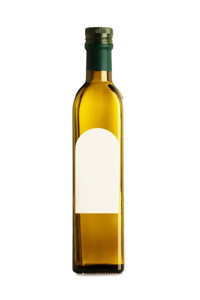 Olive Oil Bottle Isolated White Blank Label — Stock Photo, Image